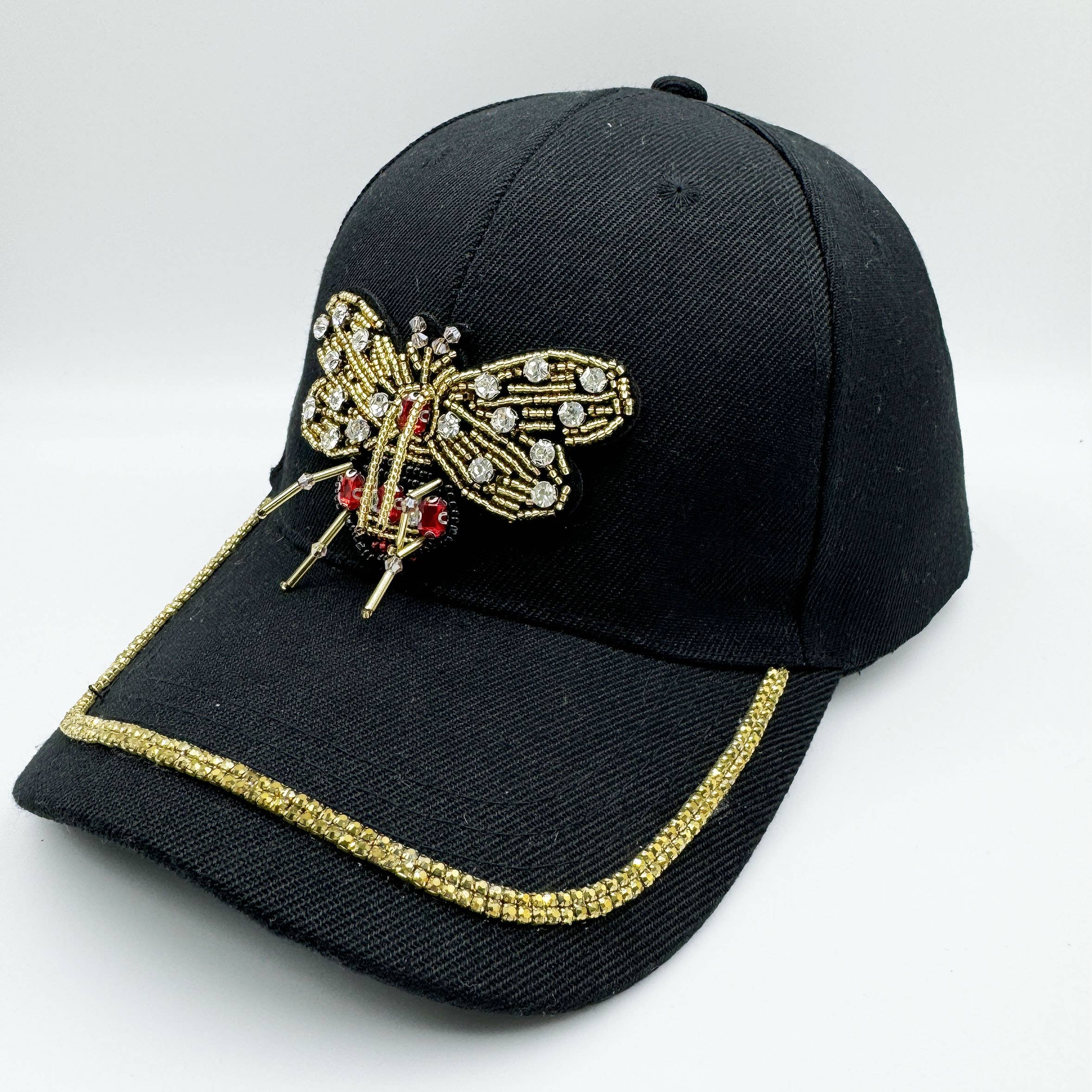Ole - Bee Seed Bead Rhinestone Cap C0798