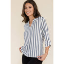 Perseption - FLAT BUTTON FULL PLACKET MANDERINE SHIRT