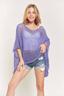 Madelyn - LESW3218 - FISHNET PONCHO COVER UP