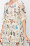 Origami Apparel ~  Lace and Crochet inspired - OLS-4752 BG-WILD WEST