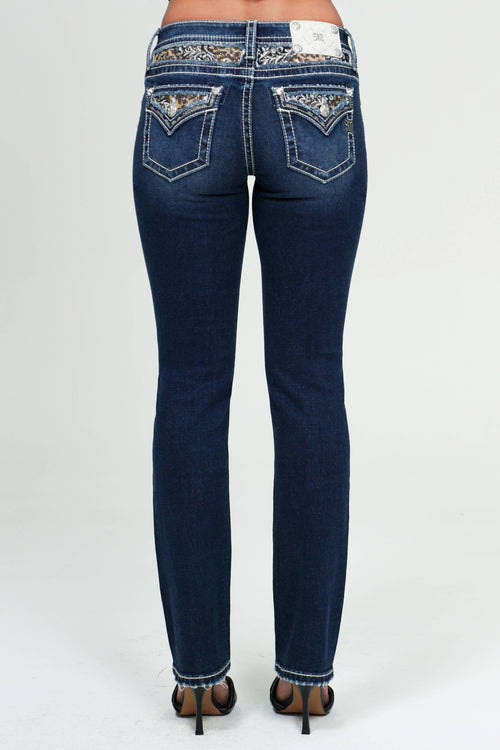 Miss Me - M9541TSS- 31" MID RISE STRAIGHT LEG JEANS
