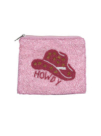 Ole - HOWDY W/HAT Beaded Coin Purse LAC-CP-1393