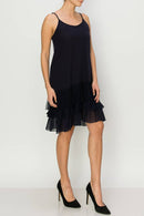 Origami Apparel ~  Lace and Crochet inspired - OLS-4672 Black Slip Dress Extender