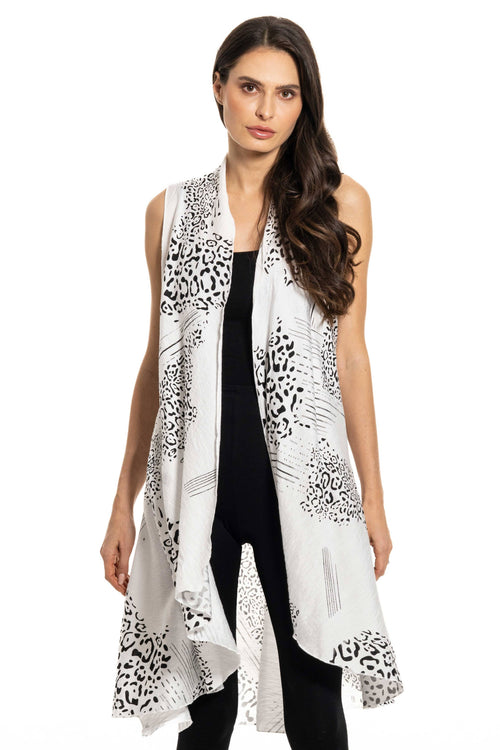 Adore - BY2511 - Abstract Animal Print Vest