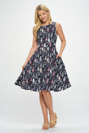 LA Soul - Cat Print Plus Size Dress