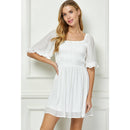 Winslow Collection - SWEET SQUARE NECK FLUTTER DRESS