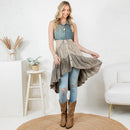 Young Threads - Front-Open Asymmetrical High Low Top - New Design