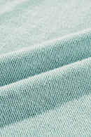 Orchid Petal Waffle Patchwork Raglan Sleeve Exposed Seam Sweatshirt