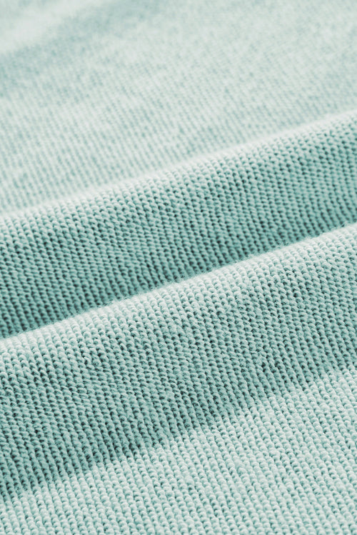 Orchid Petal Waffle Patchwork Raglan Sleeve Exposed Seam Sweatshirt