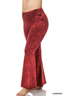 42POPS - ",..._ SI-19553 PLUS SIZE MINERAL WASHED Yoga pants