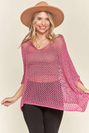 Madelyn - LESW3218 - FISHNET PONCHO COVER UP