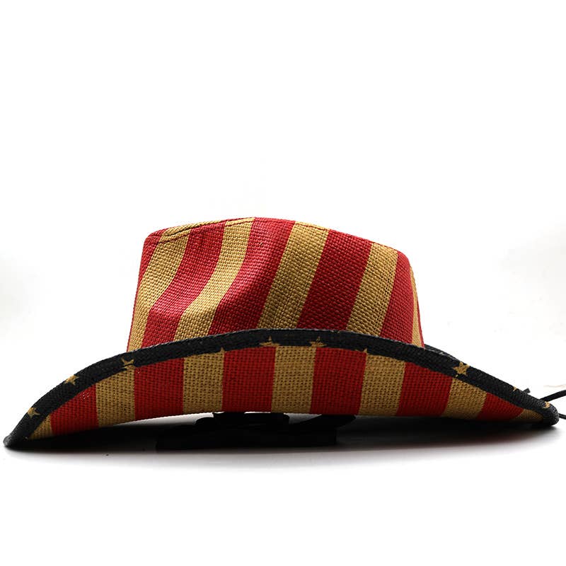 Ole - American Flag Cowboy Straw Hat