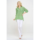 Perseption - FLAP POCKET BUTTON DOWN FRONT BOYFRIEND SHIRT