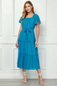 Winslow Collection - RUFFLE TIERED CROPPED MAXI WITH LINING