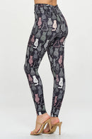 Cat Print Leggings with a Variety Of Cat Prints