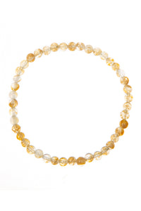 Ole - Citrine Quartz Stone Stretch Beaded Bracelet