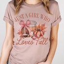 Par.tees by Party On! - Fall Football Tee Just a Girl who Loves Fall Pumpkin Tshirt