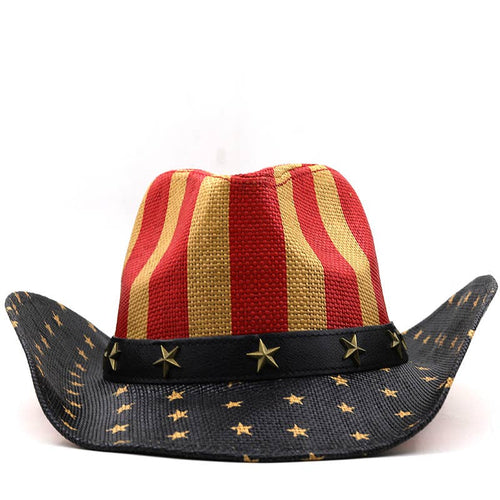 Ole - American Flag Cowboy Straw Hat