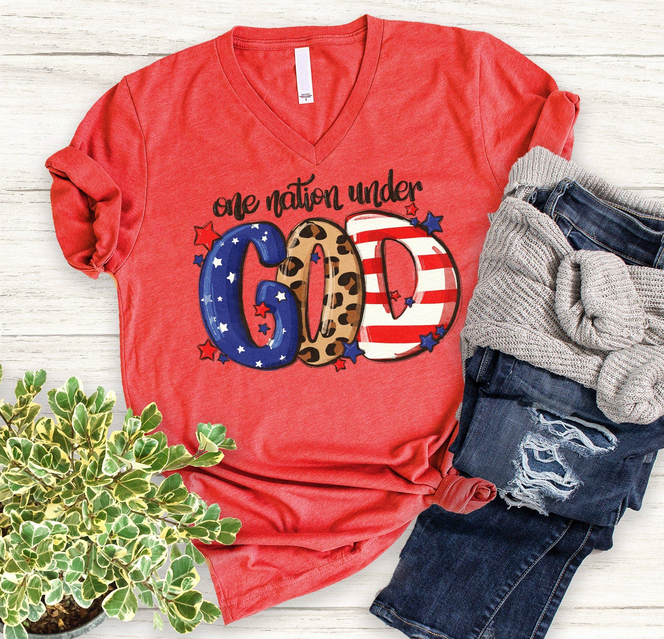 Love in Faith - Under God V-Neck