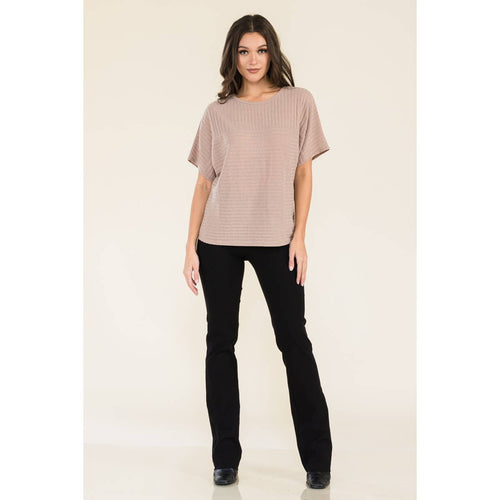 Perseption - VERTICAL YOKE CUFF DOLMAN KNIT SWEATER
