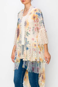 Origami Apparel ~  Lace and Crochet inspired - OLS-4508 BG/S FL