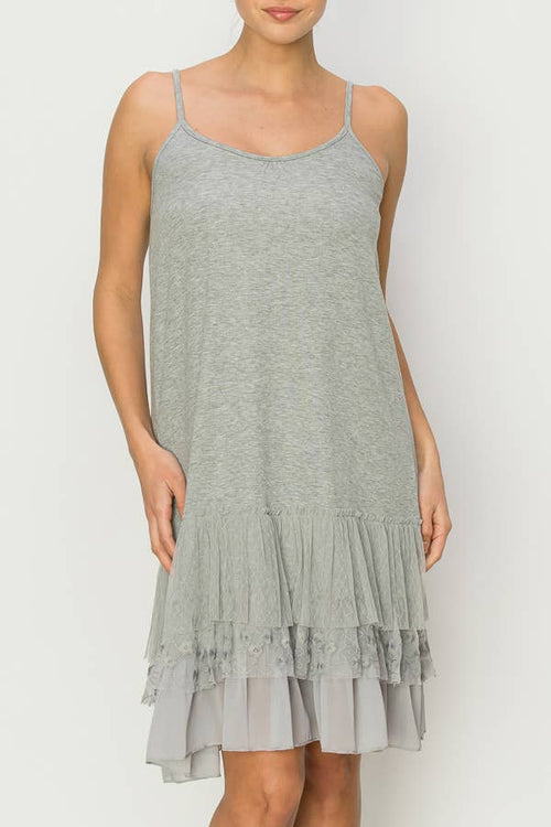 Origami Apparel ~  Lace and Crochet inspired - OLS-4672 GREY