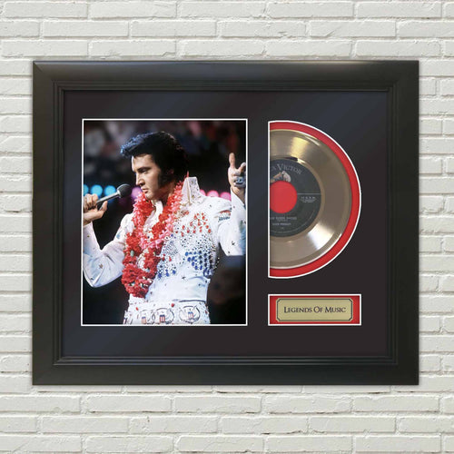 Gold Record Outlet - Elvis Blue Suede Shoes Legends of Music Gold Display