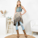 Young Threads - Front-Open Asymmetrical High Low Top - New Design