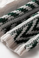 Brown Colorblock Patchwork Knotted Back Loose Fit Sweater