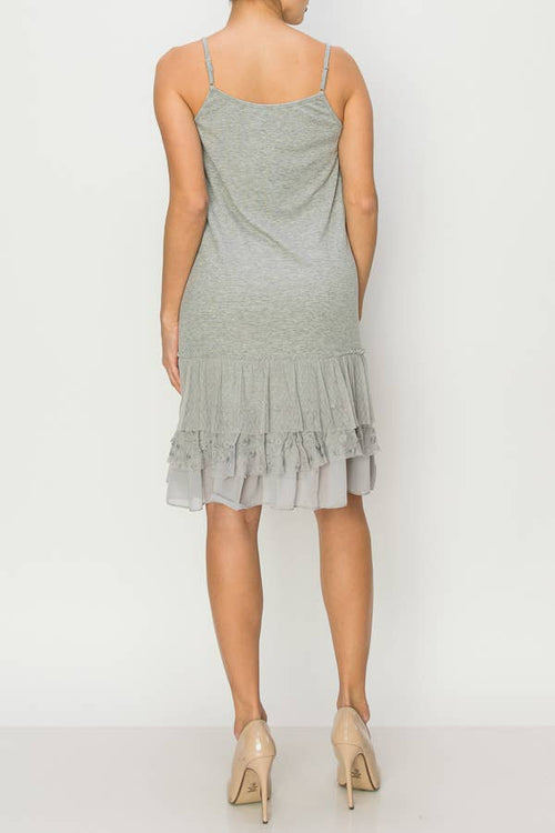 Origami Apparel ~  Lace and Crochet inspired - OLS-4672 GREY