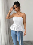 Hope & Sunshine - Solid Color Strapless Tube Top