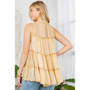 YOUNG THREADS - 60s-Inspired Sleeveless Jhabla Top Button-Down Shirt