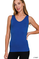 42POPS - ",,,..._ 2 Way V-neck/Scoop neck Seamless Tank