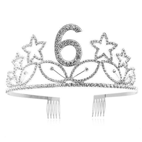 Ole - Birthday Star Rhinestone Crown Headband L3959