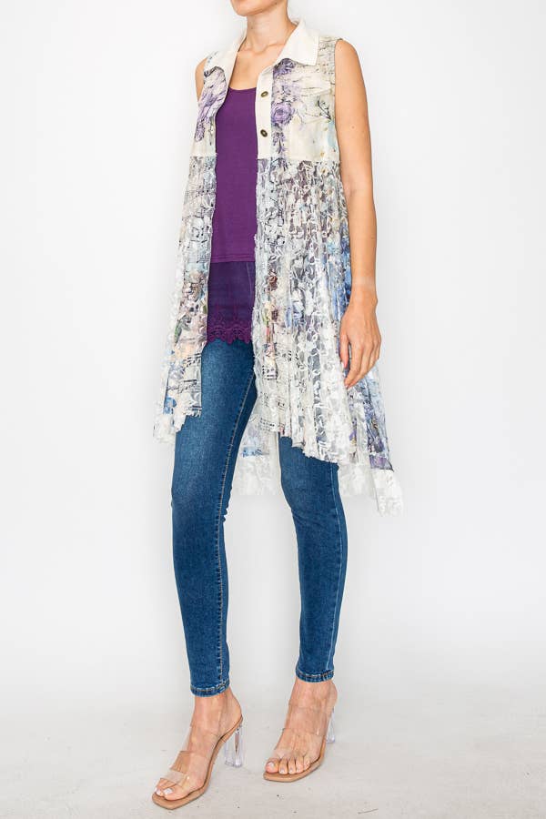 Origami Apparel ~  Lace and Crochet inspired - OLS-4524IV-BIRD