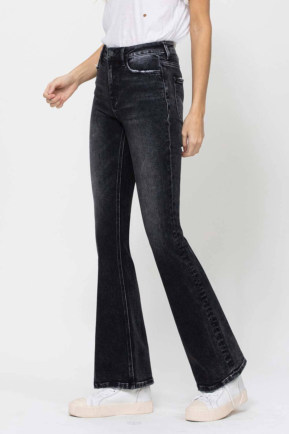 VERVET by FLYING MONKEY - HIGH RISE FLARE JEANS V2469