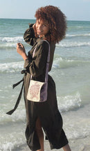 Earth Divas - Hemp, Cotton Shoulder Crossbody Bag Front Flap