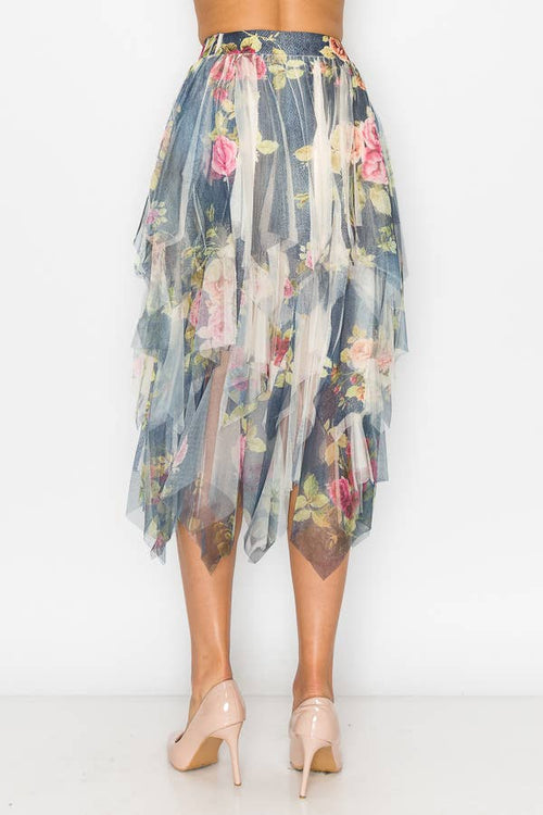 Origami Apparel ~  Lace and Crochet inspired - OLS-4546 BG/DE ROSE: XL