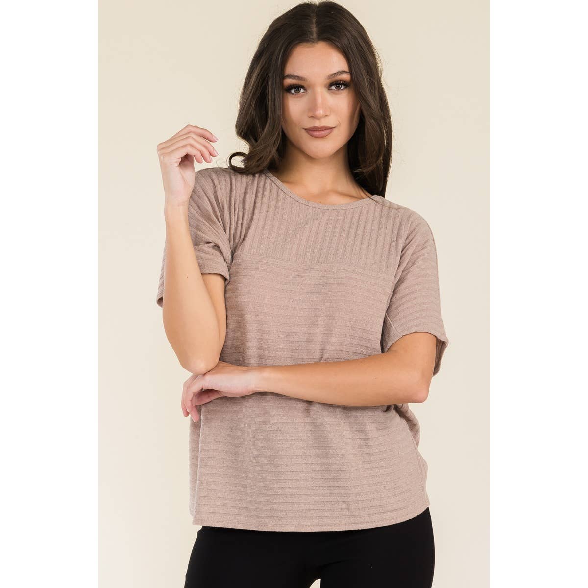 Perseption - VERTICAL YOKE CUFF DOLMAN KNIT SWEATER