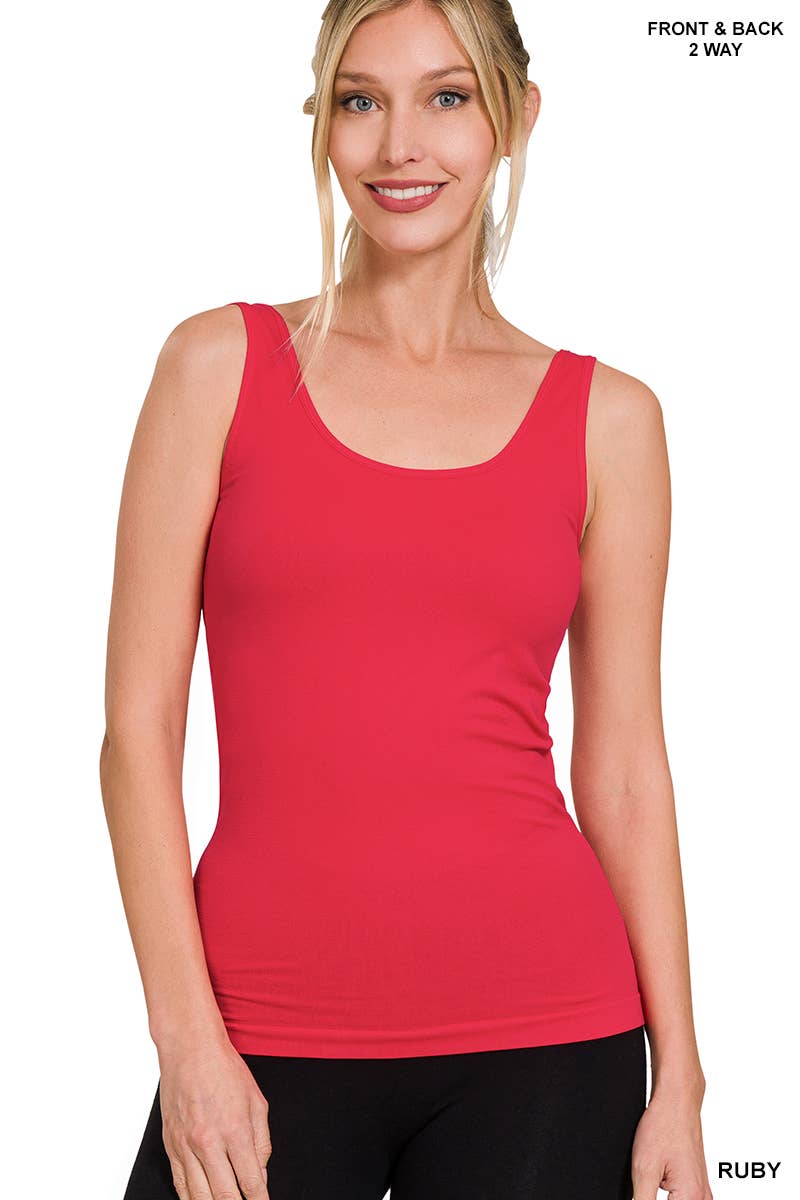 42POPS - ",,..2 Way V-neck/Scoop neck Seamless Tank