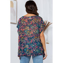 YOUNG THREADS - Jungle Serenade: Side-Open Poncho Shrug with Tie Detail