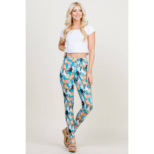 LA Soul - Colorful Dog Print Legging