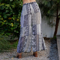 Young Threads - Retro Revival Long Flared Patchwork Pants (New Color)