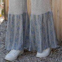 Young Threads - Preorder: Bell Bottom Boho Pants in Crochet Sweater Fusion