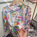 Hope & Sunshine - Tie-Dye Mesh Top