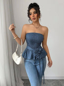 Hope & Sunshine - Solid Color Strapless Tube Top