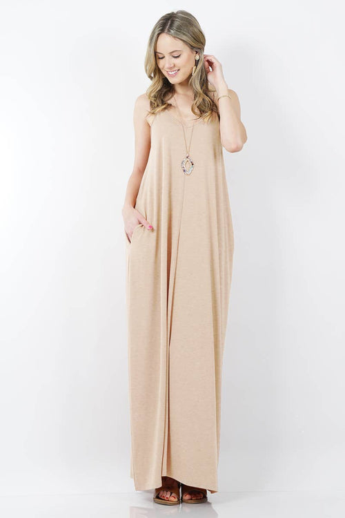 42POPS - `.42pops Maxi Dress w/ adjustable strap & pockets