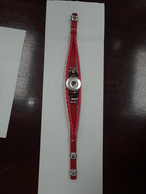 Red  3 Strand Snap Closure Sandy Snap
