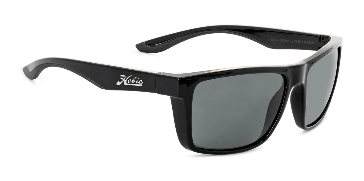Hobie Cove Float Polarized Sunglasses – Shiny Black Frame / Grey Lens