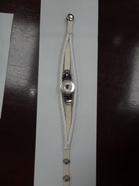 White 3 Strand Snap Closure Sandy Snap